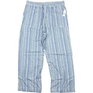 Gap NWT Blue Pin Stripe Linen Blend Pants